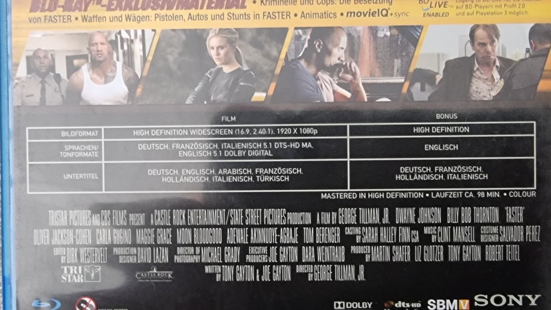 Tous les DVDs: Blu Ray - Faster / Dwayne Johnson – D'occasion à Oetwil am See par fineli2 1