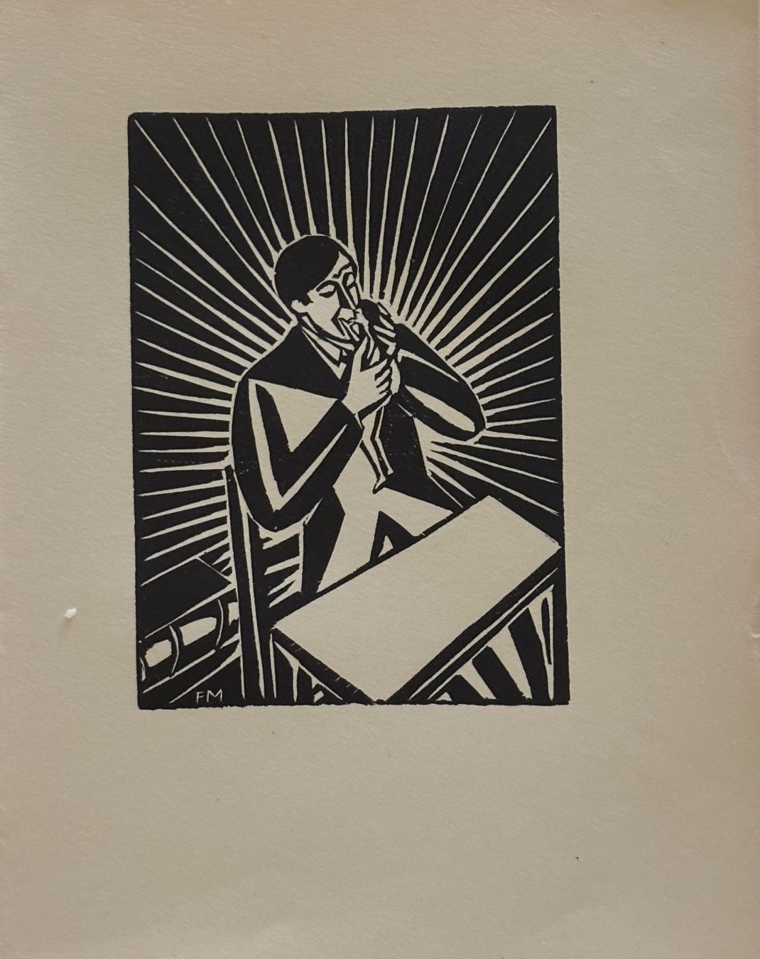 Xilografie: Frans Masereel, Holzschnitt, 1927 – Usato da Frauenfeld venduto da Merk52