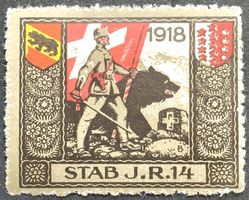 Stab Inf Rgt 14, braun, 1.WK, Wi 3.Div 114