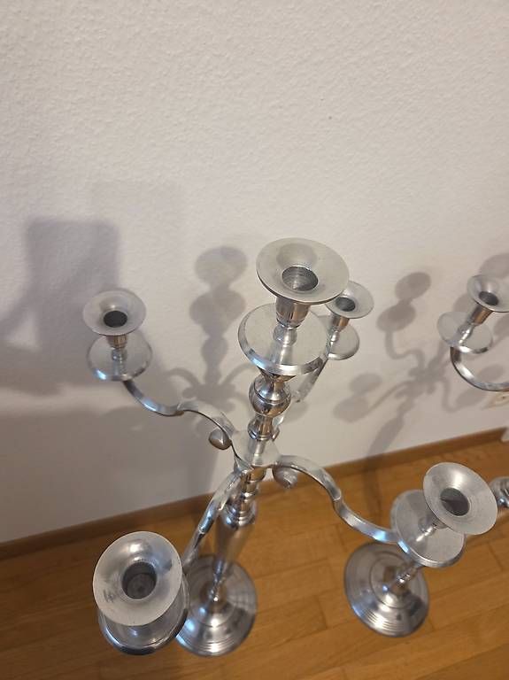 Kerzenständer: 2 Kerzenständer silbrig – Gebraucht aus Zürich von reusp 1