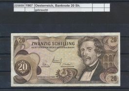 1967 Österreich, "Banknote - 20 Schilling", gebraucht