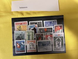Briefmarken Schweiz Aktivdienst Infanterie 1939-1940