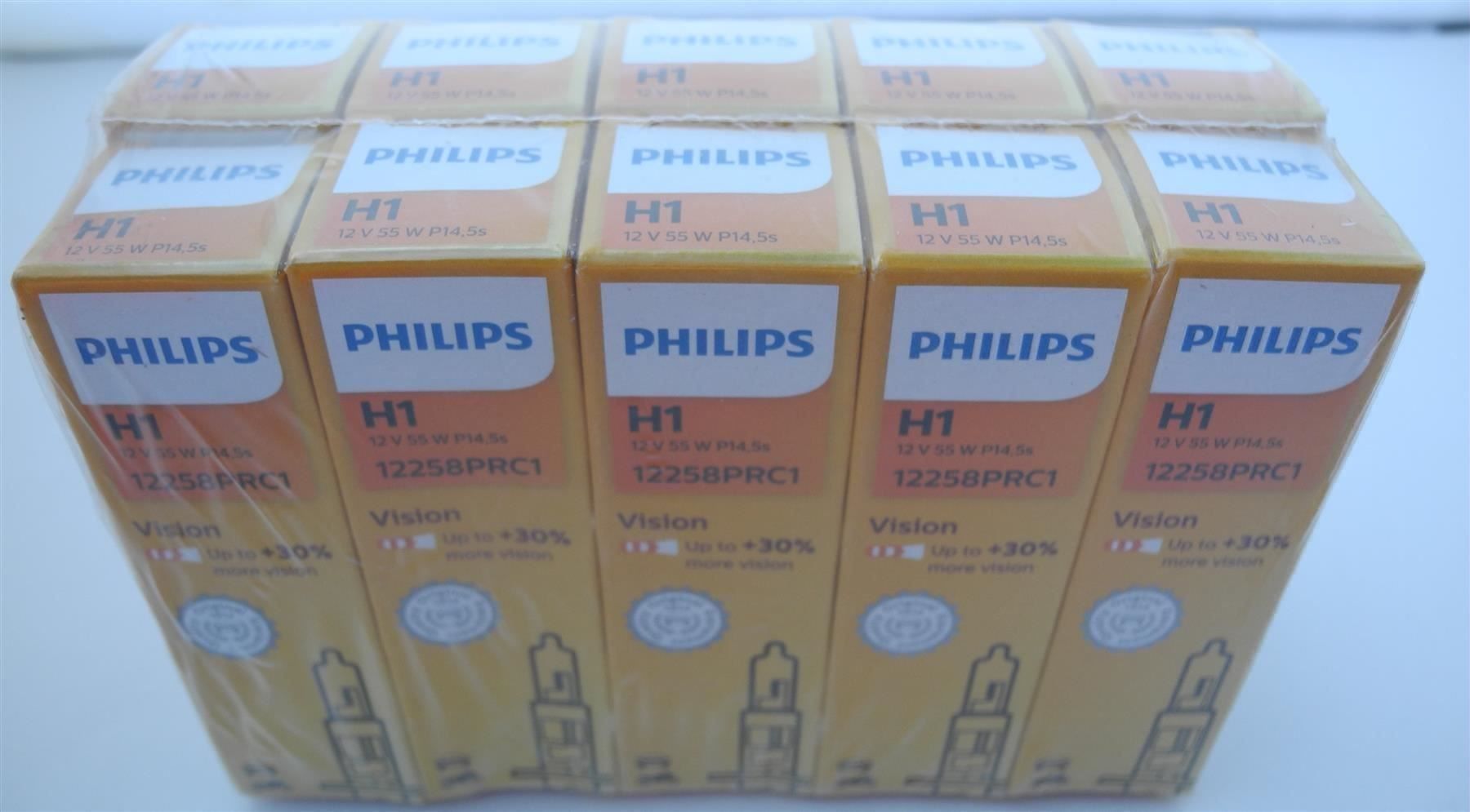 Philips Alle Autoersatzteile: 10 Stück Philips Vision H1, 12258PRC1 – Neu und originalverpackt aus Kottwil von Crazyrolf