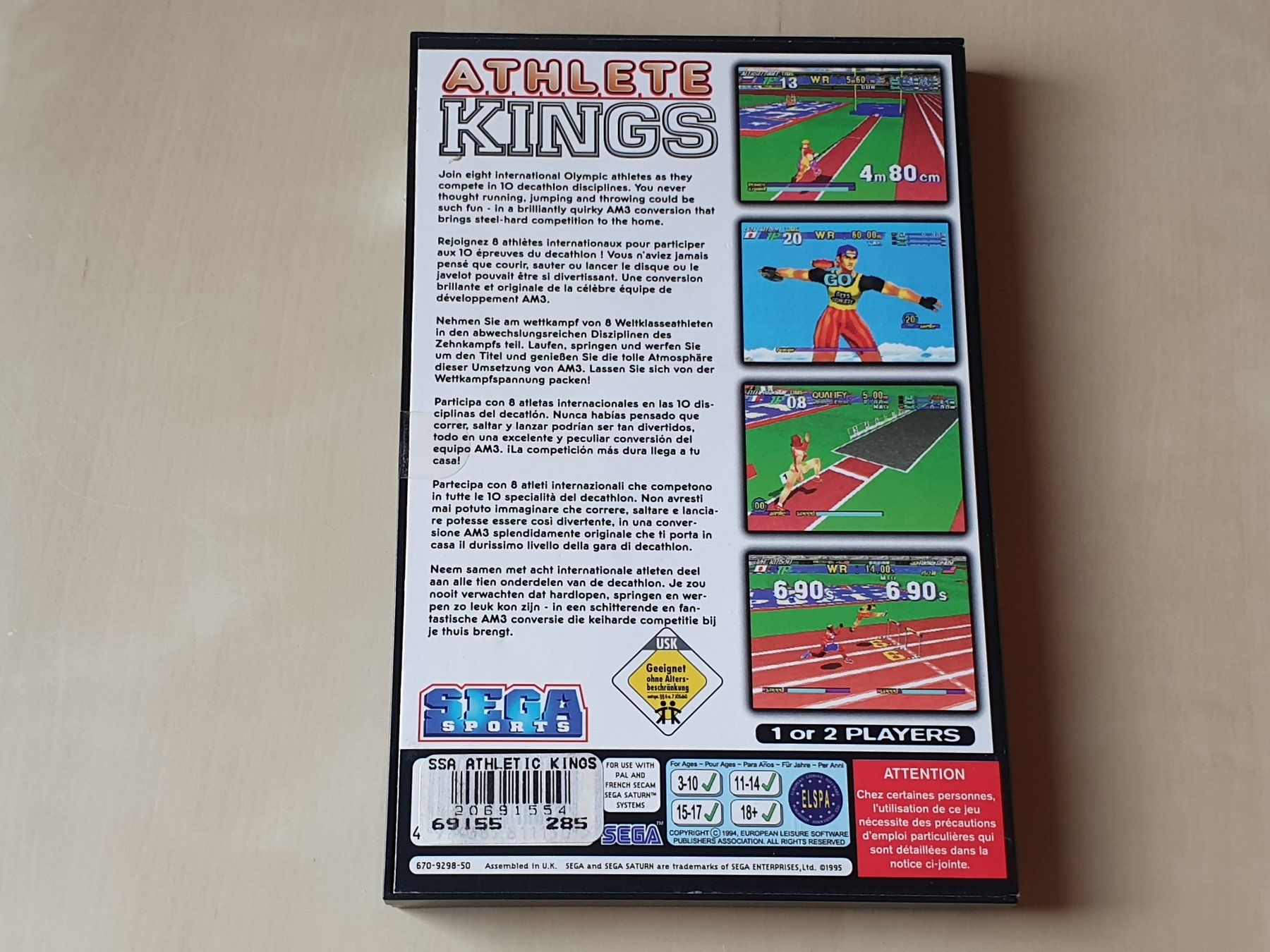 Sega Giochi: Athlete Kings Sega Saturn – Usato da Stansstad venduto da collectorsshop 1