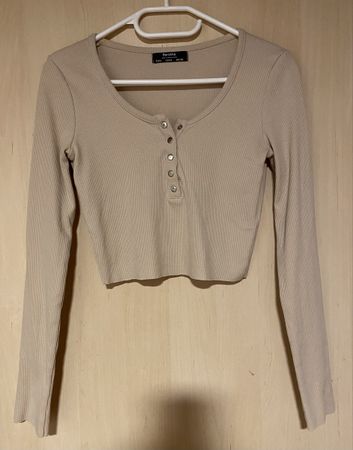 Bershka Top, Beige, Grösse S