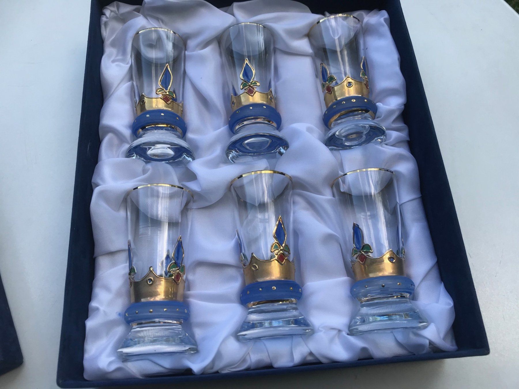 Bicchieri: SUPERBRE SERVICE À LIQUEUR ÉMAILLÉS – Nuovo (secondo la descrizione) da Genève venduto da Honeybird
