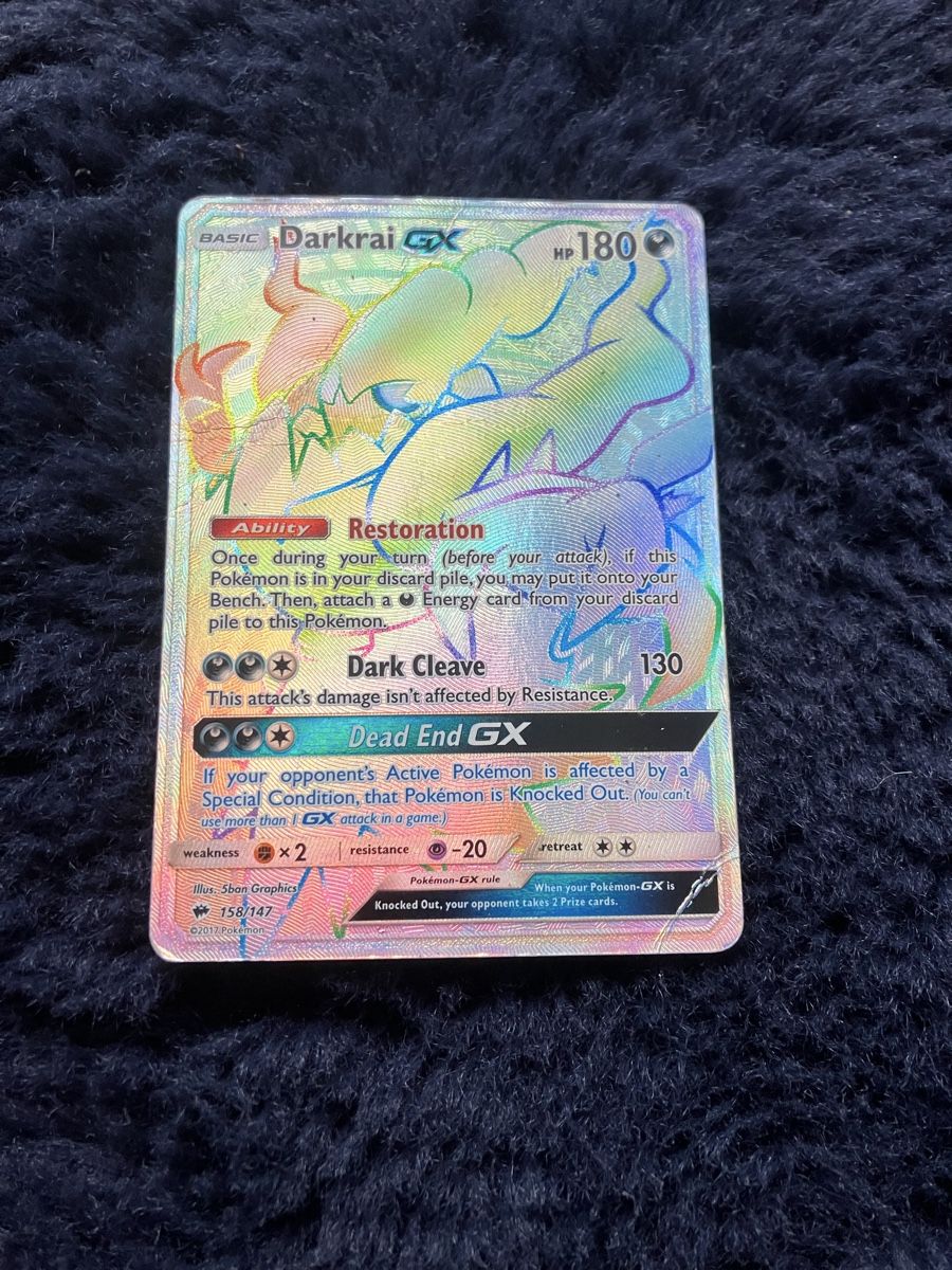 Pokémon Carte collezionabili: Pokemon Darkrai GX, Burning Shadows, Rainbow Rare – Usato da Lyss venduto da Sandera20