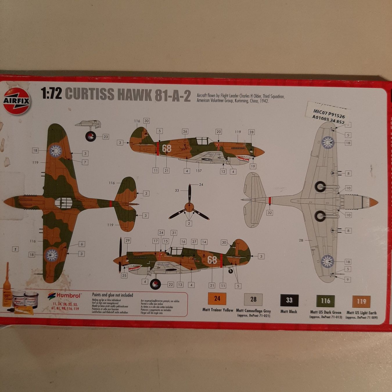 Airfix Kit di modellismo & Modellini statici: 1453 ... Curtis Hawk 81-A-2 ... Airfix 01003 ... NEU – Nuovo e nell'imballaggio originale da Bonstetten venduto da Benibanny59 1