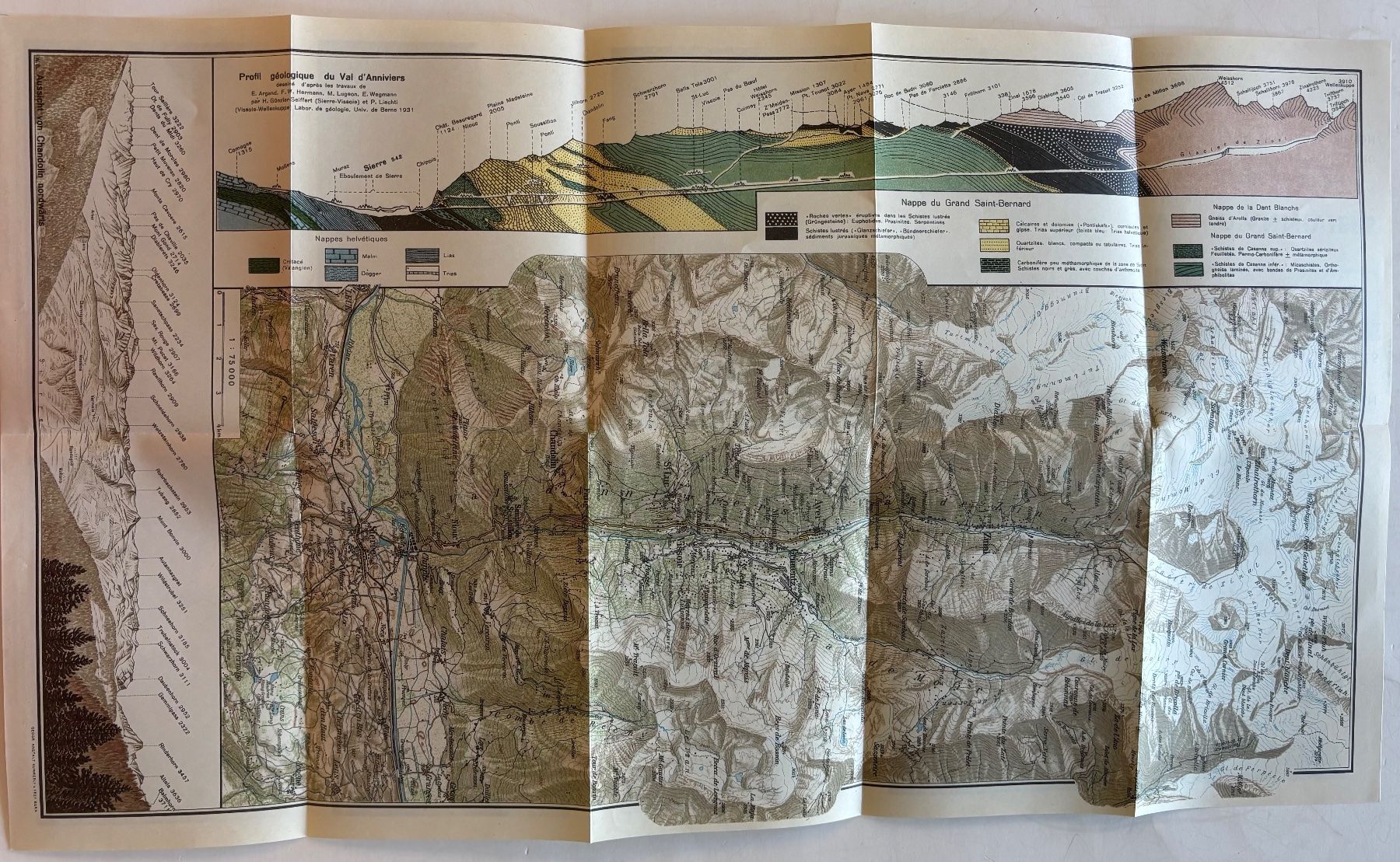 Cartoline postali: Schweizer Alpenposten, Val d' Anniviers, 1931 – Usato da Frauenfeld venduto da Merk52 2