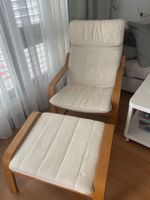 Poäng Sessel mit Hocker
