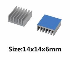 Kühlkörper 14 x 14 x 6 mm mit Klebeband