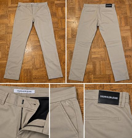Pantalon Calvin Klein Jeans beige, Taille 30/32 - État neuf!