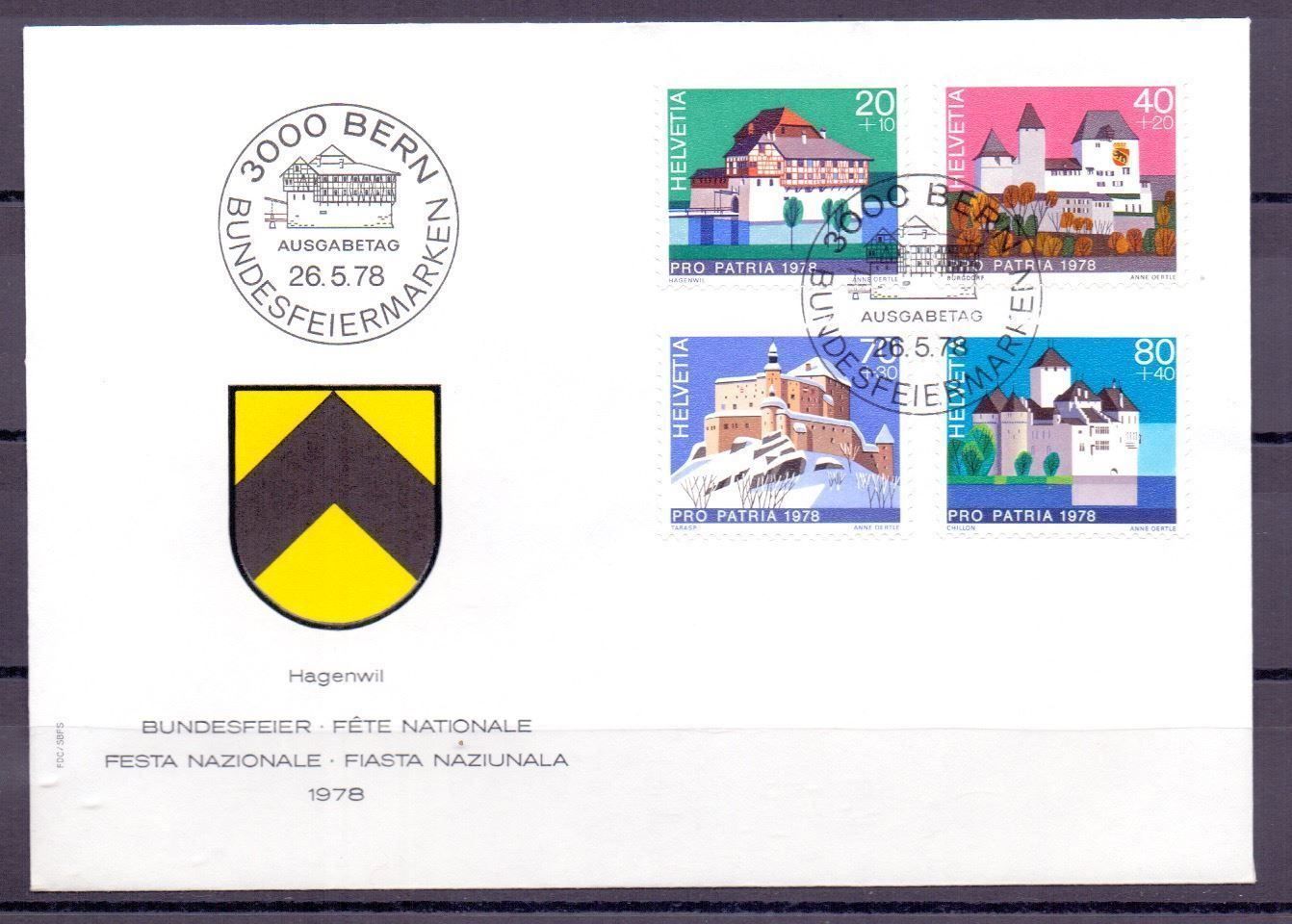 Tutti i francobolli: CH FDC Pro Patria Satz 1978 – Nuovo e nell'imballaggio originale da Koblenz venduto da Markenhimmel