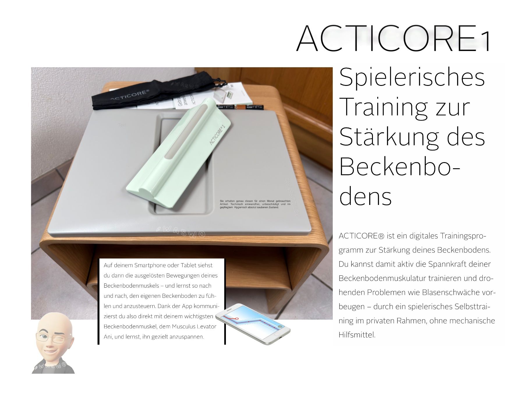 Medizinische Geräte: ACTICORE1 Personalisierter Beckenbodentrainer – Neu (gemäss Beschreibung) aus Istighofen von Waswo 1