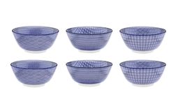 6 Schalen blau-weiss, Björn Porzellan