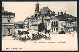Winterthur, Hauptpost und Bahnhofsplatz