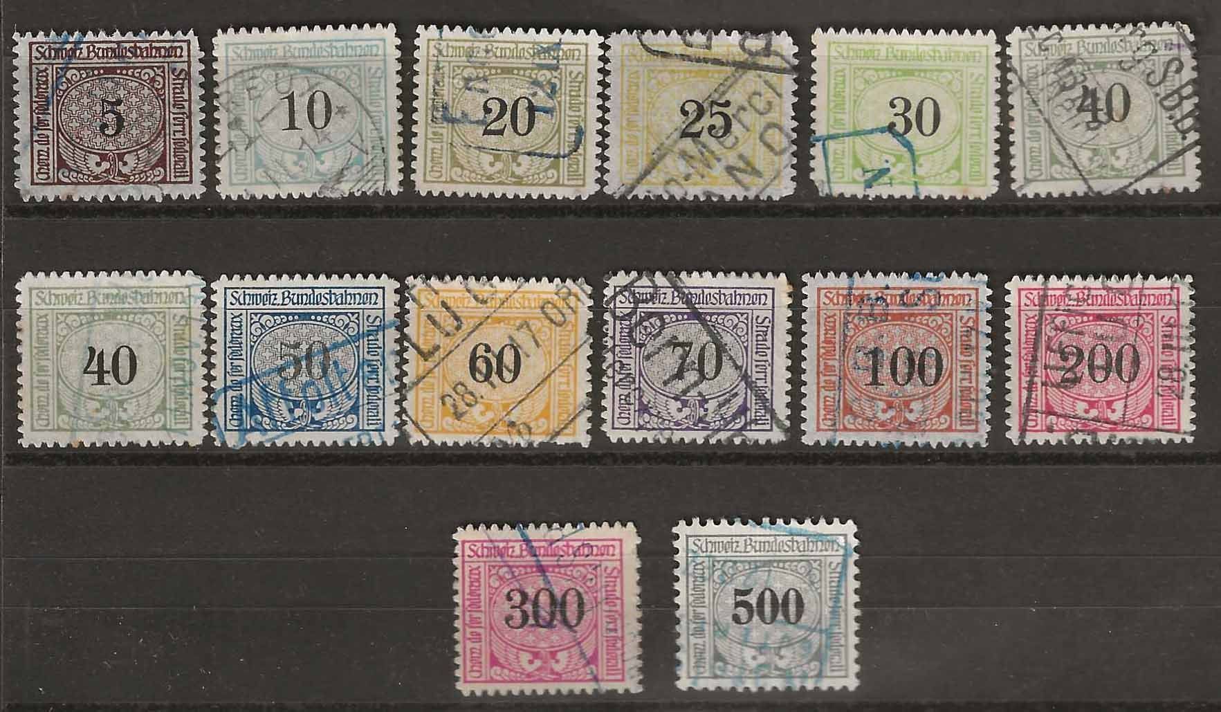 Alle Briefmarken: CFF02  - Lot timbres chemin de fer – Gebraucht aus Trélex von Phil_Albert