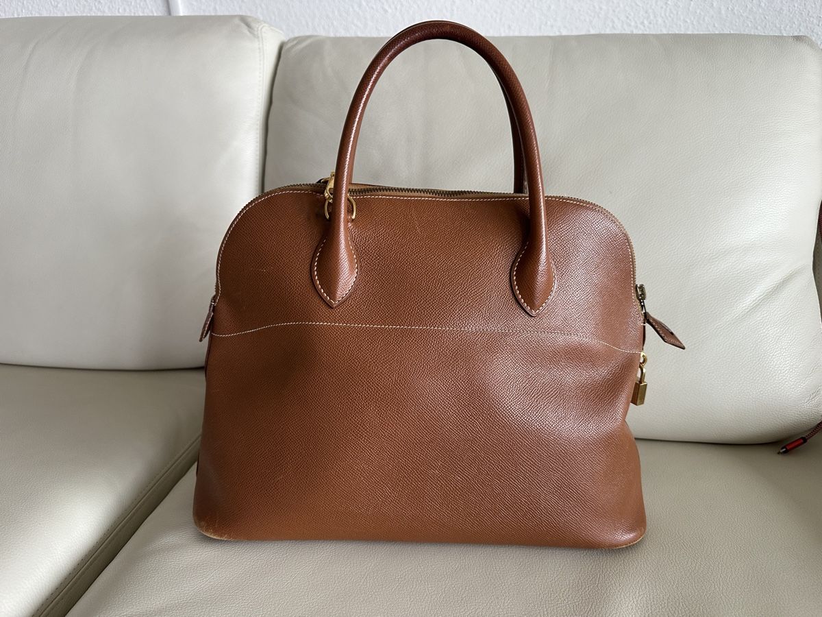 Hermès Borse da donna: HERMÈS PARIS SAC BOLIDE 35, caramel – Usato da Reinach BL venduto da Tropic_Paradise 1