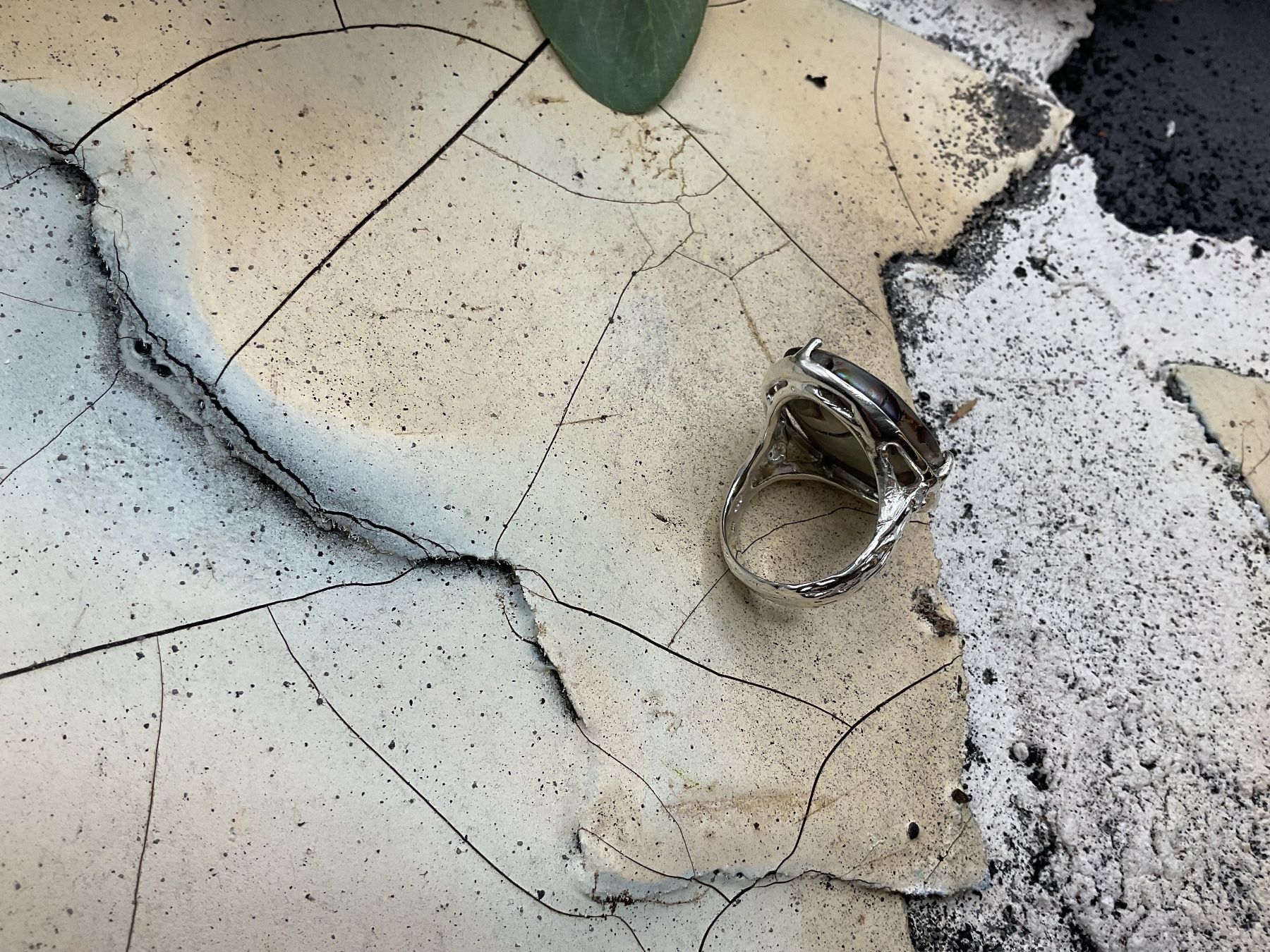 Anelli: Statement Silberring mit Abalonemuschel, Gr. 55.5 – Nuovo (secondo la descrizione) da luzern venduto da Alpendorf1 1