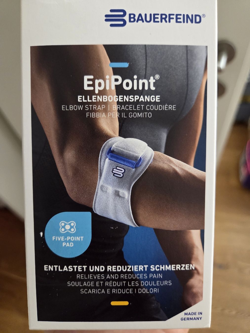 Medizinische Geräte: Bauerfeind EpiPoint Ellenbogenspange grau Einheitsgrösse – Gebraucht aus Hochdorf von lor_27