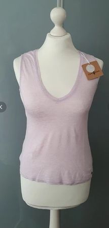 Top pures Leinen 100% Flieder Gr. XS/34