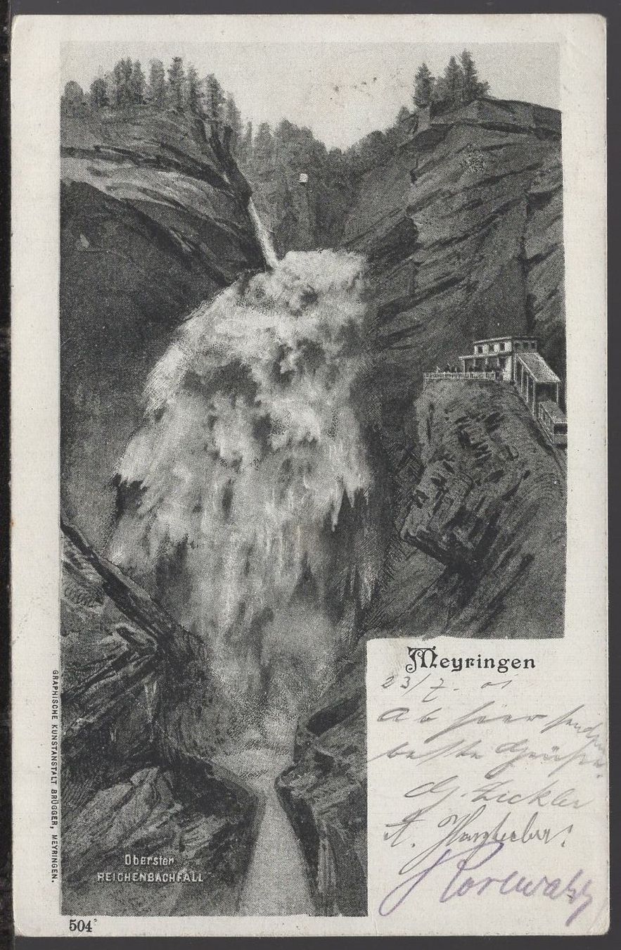 Cartes postales: MEYRINGEN - Oberer Reichenbachfall  1901 – D'occasion à Aarau par kufi44