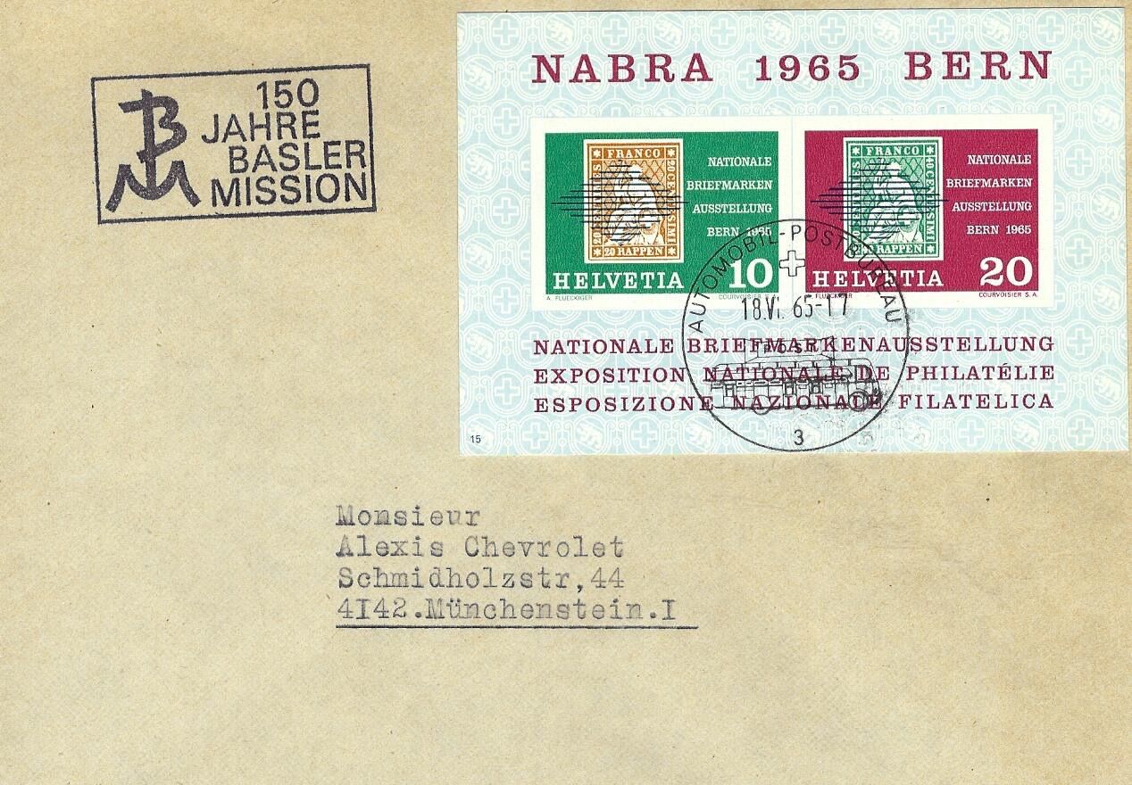 Buste & buste per spedizione: Brief NABRA-Block 1965 – Usato da Kloten venduto da Kloetip