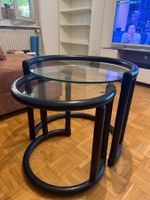 Runde Couchtische aus Glas (2er-Set) – Guter Zustand