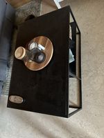 Couchtisch schwarz Metall 2 Ebenen guter Zustand