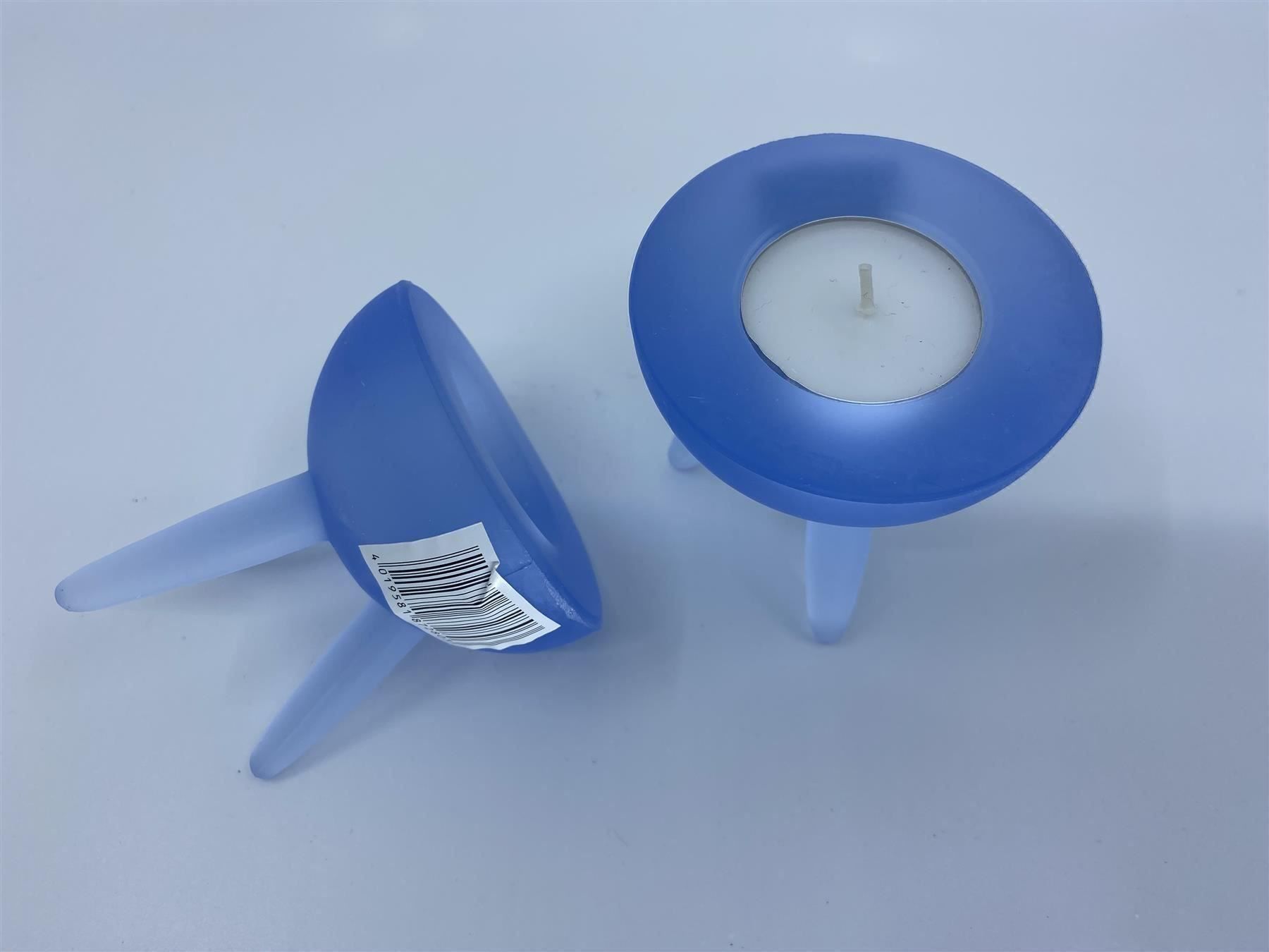 Portacandele: Teelichthalter aus Glas in Hellblau – Usato da Langwiesen venduto da rtWebshop 1