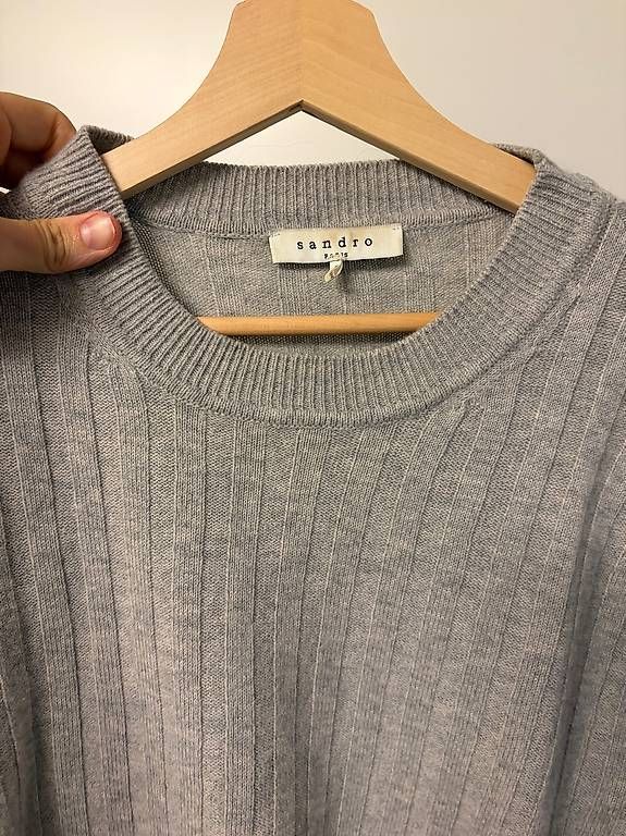 Maglioni & Felpe: Sandro Paris Pullover (Rippstrick) grau, Wolle/Kaschmir, M – Usato da Zürich venduto da ncm3010 2