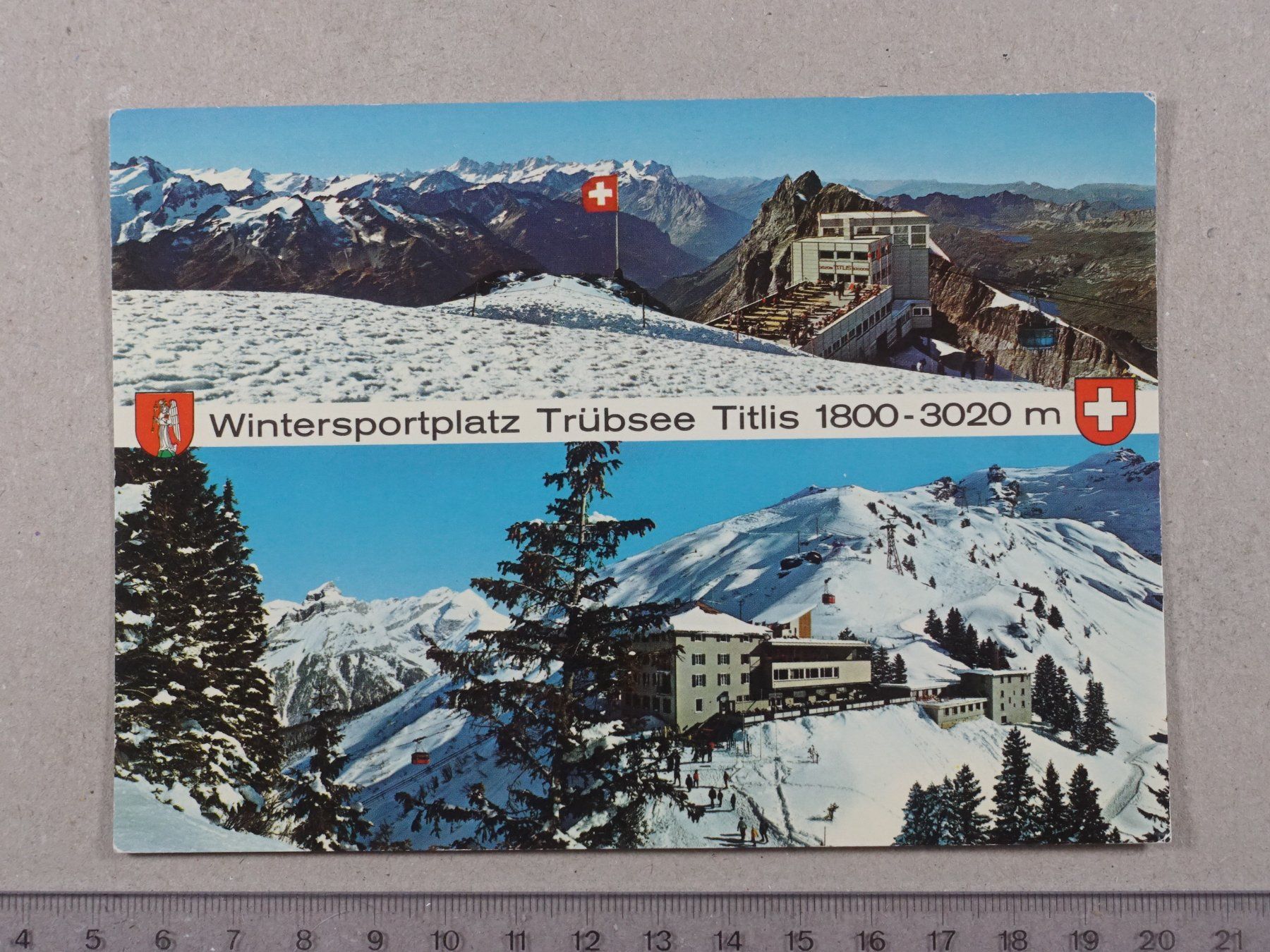 Cartoline postali: Trübsee, Titlis, Wintersportplatz, 1982 – Usato da Lenzburg venduto da fh1
