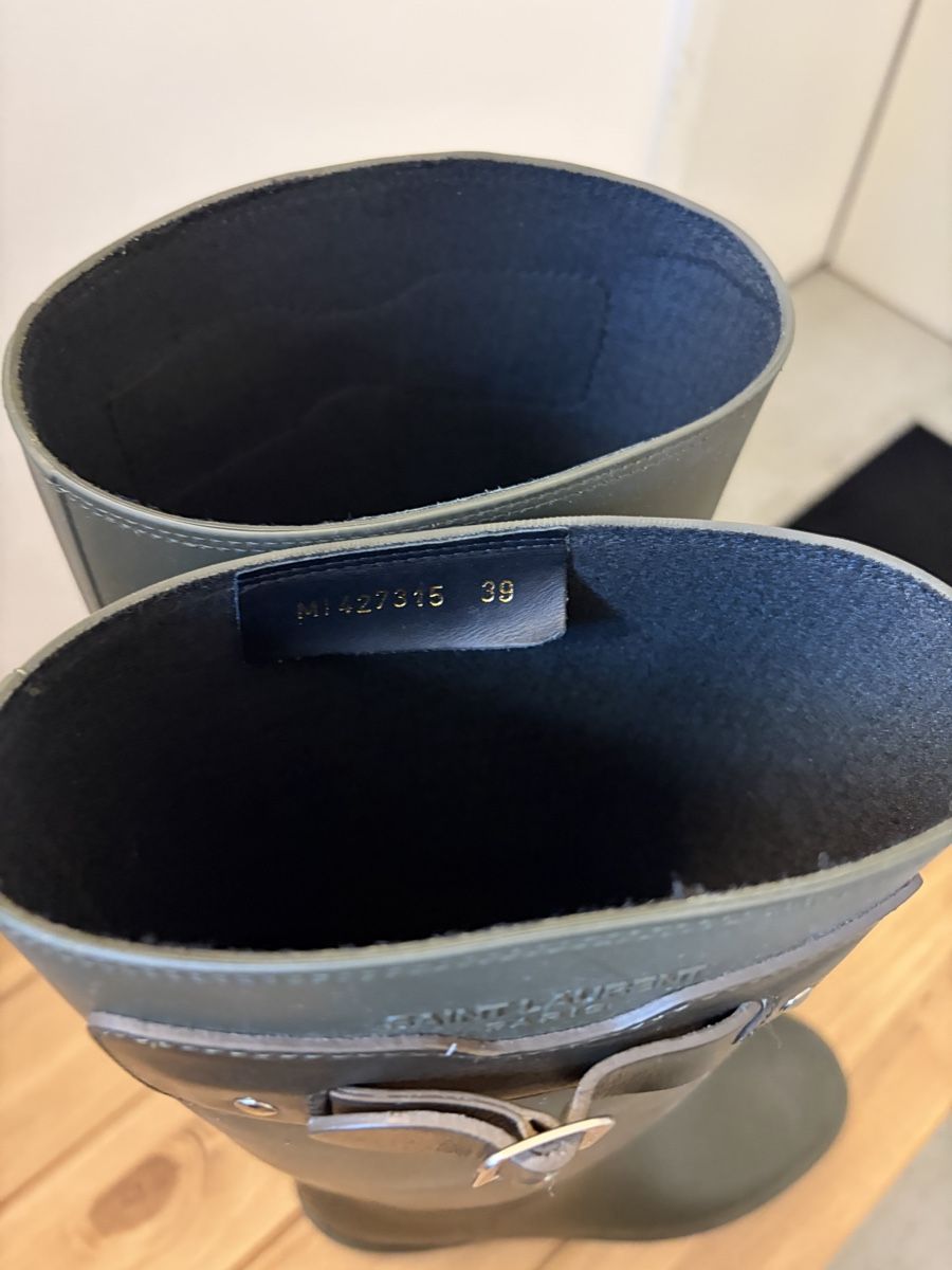 Saint Laurent Scarpe da donna: Saint Laurent Olive Green Rain boots , size 39 – Usato da Zürich venduto da Sonikasantos 2