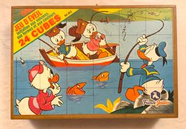 Walt Disney Bilderwürfelkasten ±80er Jahre / Mit 24 Würfel