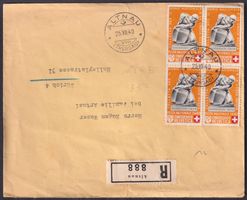 1940, B4 von ALTNAU (TH) Viererblock auf Sigelbrief Kat.50.-