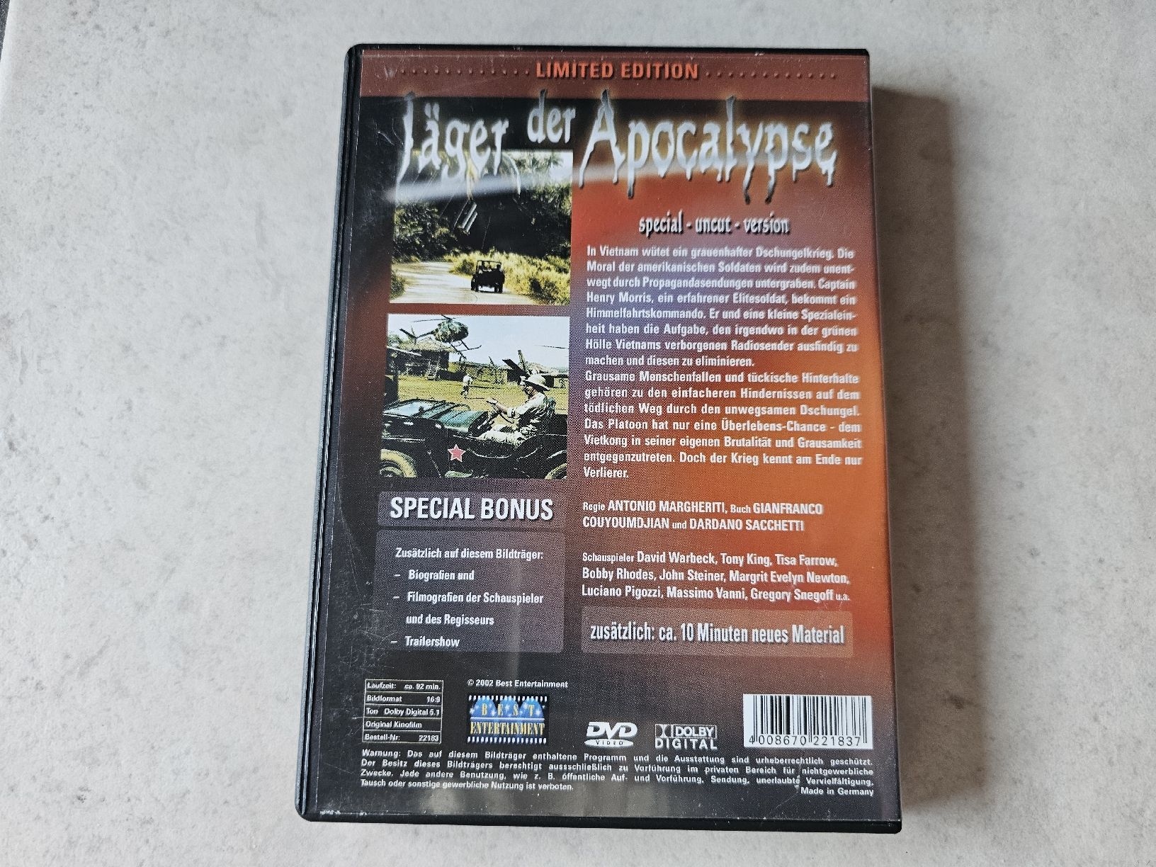 Tutti i DVDs: Jäger der Apocalypse  /  Special Limited Uncut Version – Usato da Schneisingen venduto da backstore24 1
