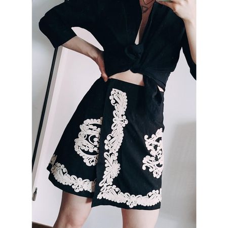 Wickeljupe mit Stickerei (Soutache-Applikation)