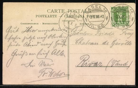 Cartoline postali: Basel, Steinenberg mit Elisabethenkirche – Usato da Berlin venduto da bartko-reher 1