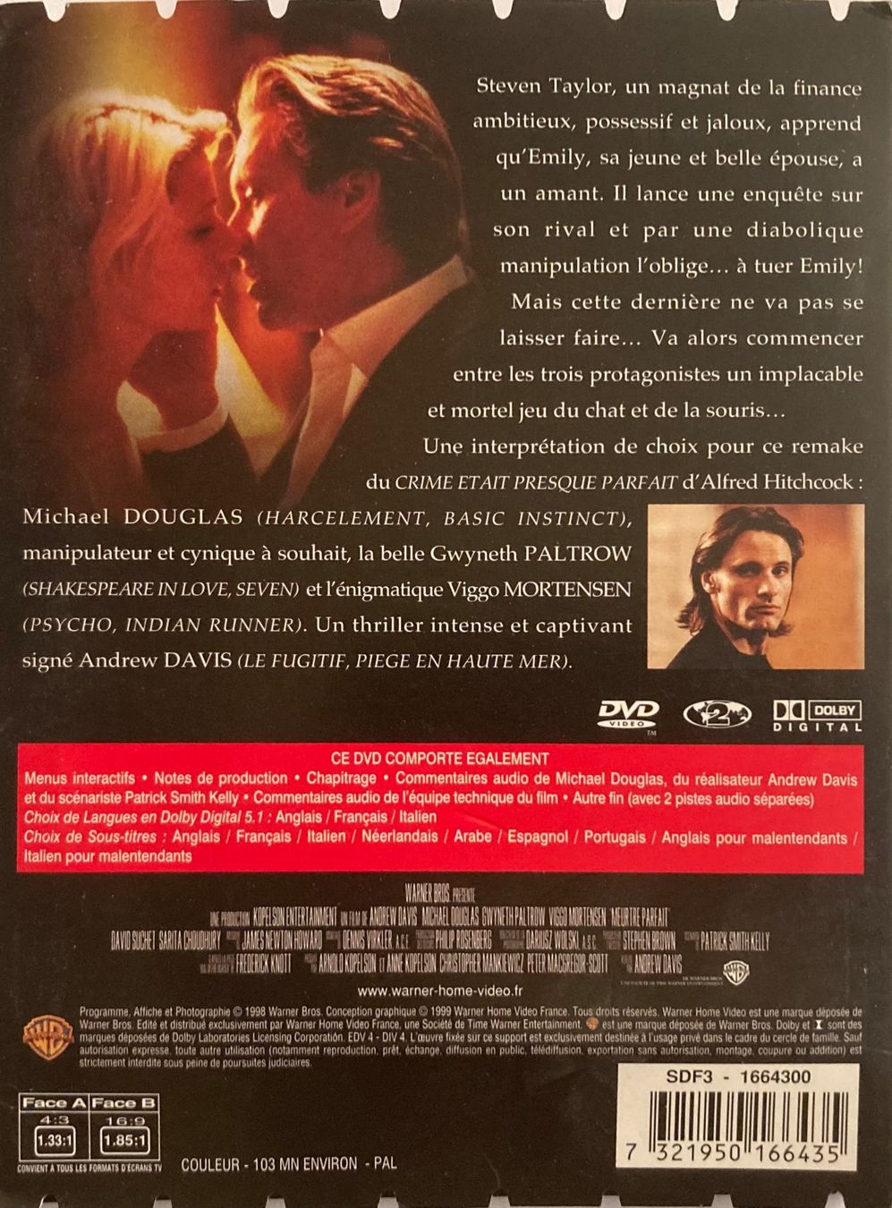 Tutti i DVDs: MEURTRE PARFAIT – Usato da Poliez-Pittet venduto da Newtown-Records 1