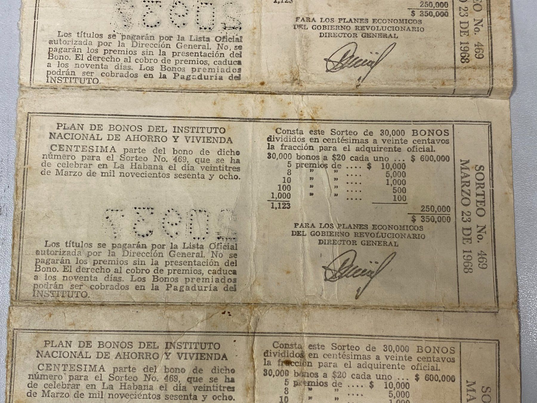 Documenti: CUBA Lotterie-Schein 1968 /// H258 – Usato da Bern venduto da JMsoehne1987 3