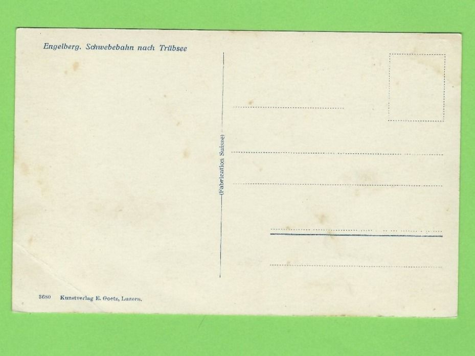 Cartoline postali: Engelberg, Schwebebahn nach Trübsee – Usato da Zürich venduto da t24_de 1