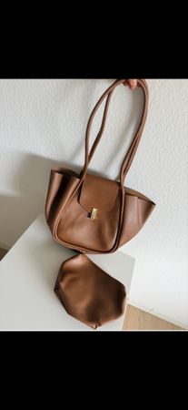 Handtasche braun mit kleiner Tasche Set neuwertig