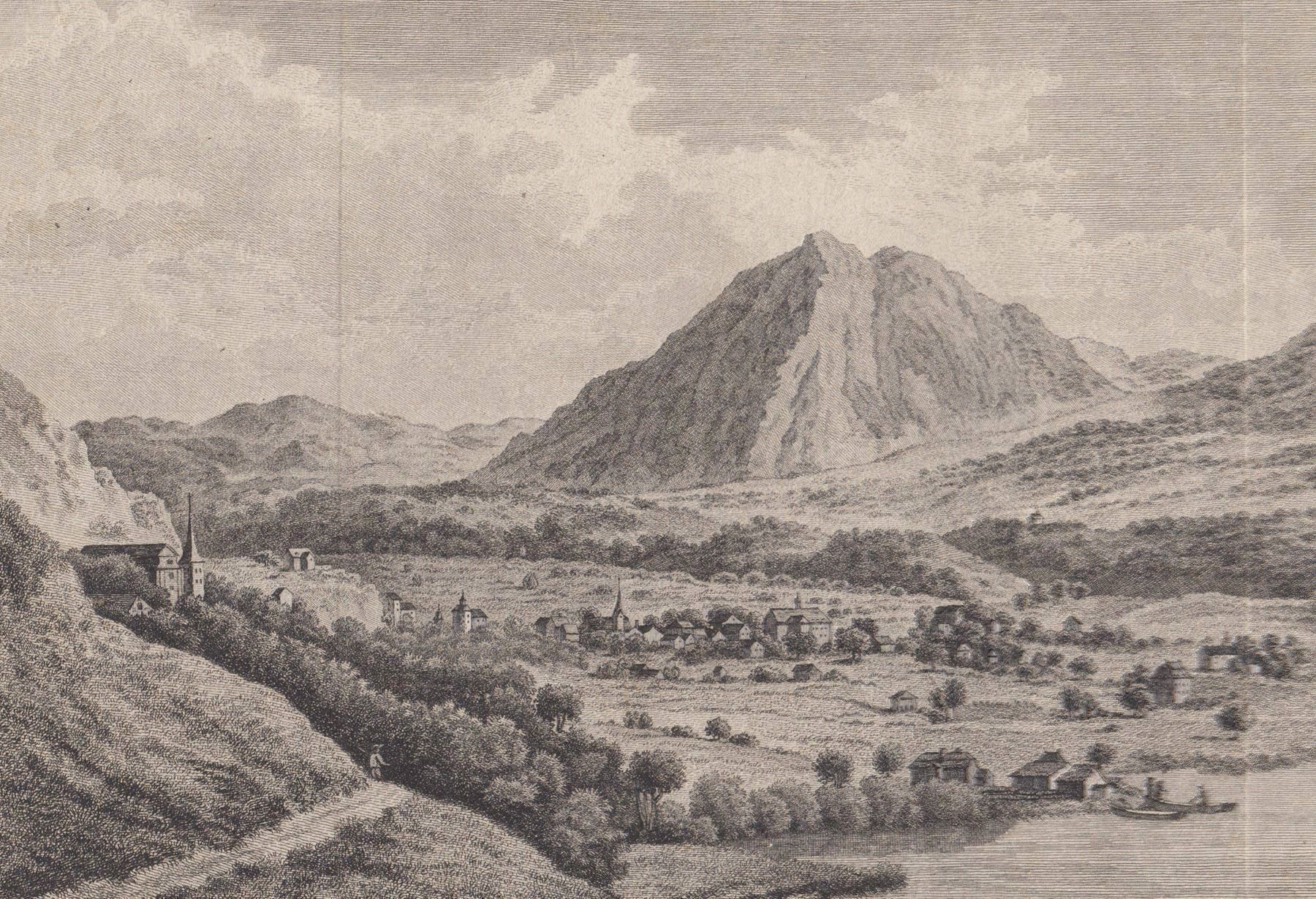 Stiche: LUNGERN, KUPFERSTICH 1788 – Antik aus Grüningen von Kartensammler 2