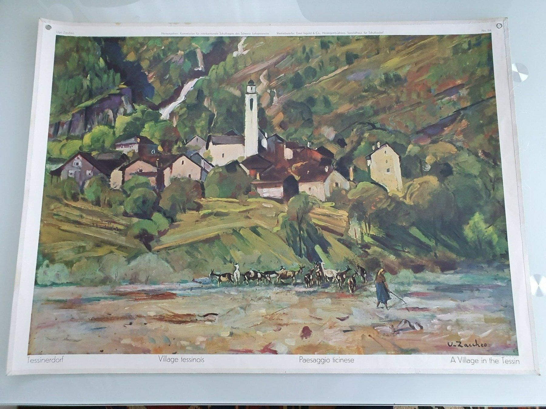 Foto & Immagini: Schulwandbild Nr. 114 Tessiner Dorf – Usato da Fribourg venduto da YannDuc