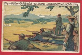 AARAU EIDG. SCHÜTZENFEST 1924 OFFIZIELLE FESTPOSTKARTE