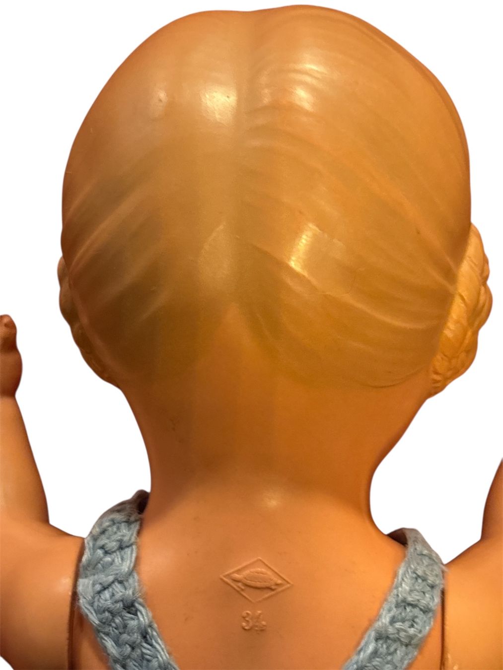 Puppen: antike Puppe, Celluloid, 34 cm gross, "Schildkröt" Bärbel – Gebraucht aus Pratteln von Dollshop 3