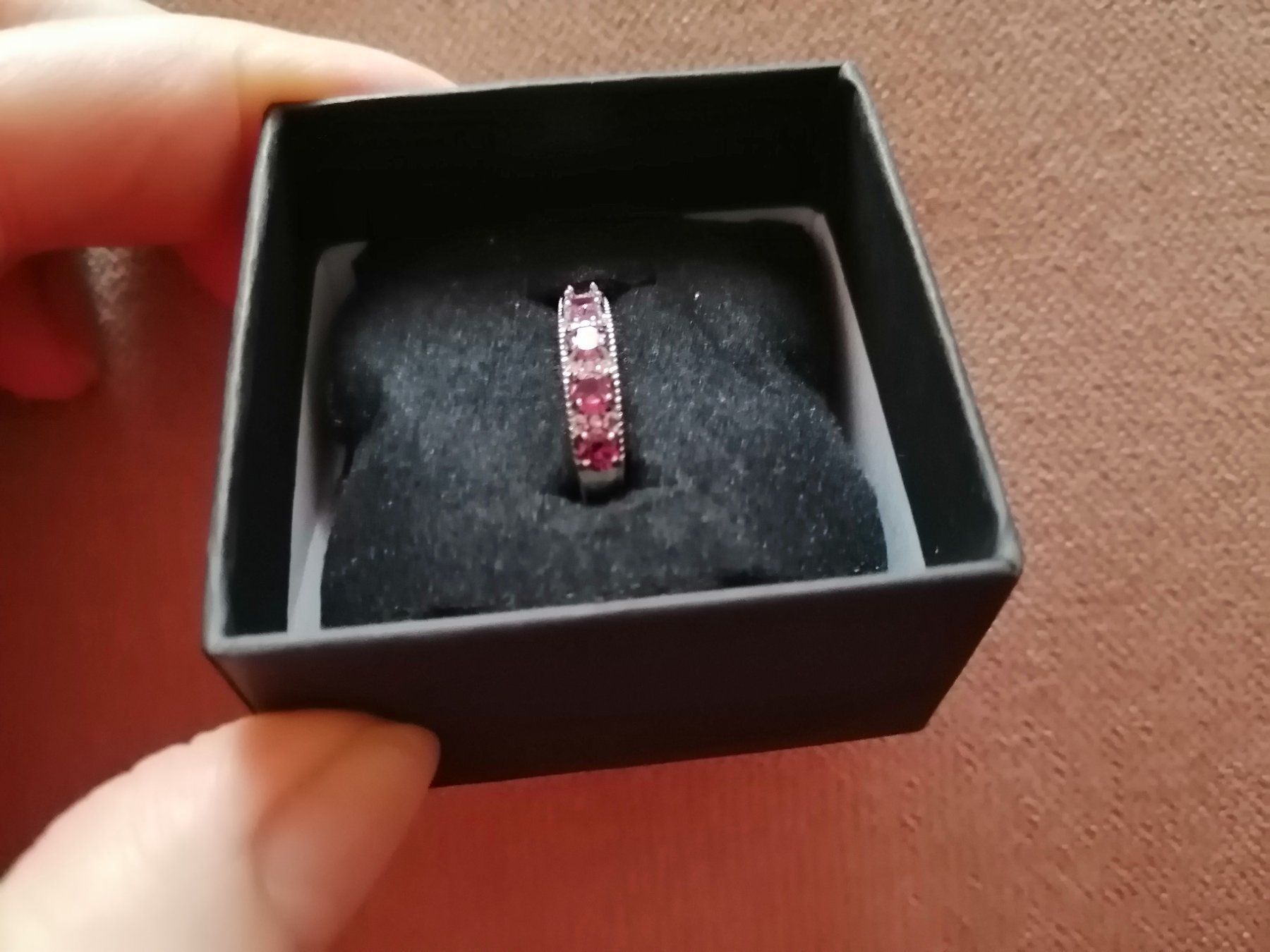 Ringe: Granatring aus Silber 925, mit Zirkonen – Gebraucht aus Biel/Bienne von goodtimes_19 2