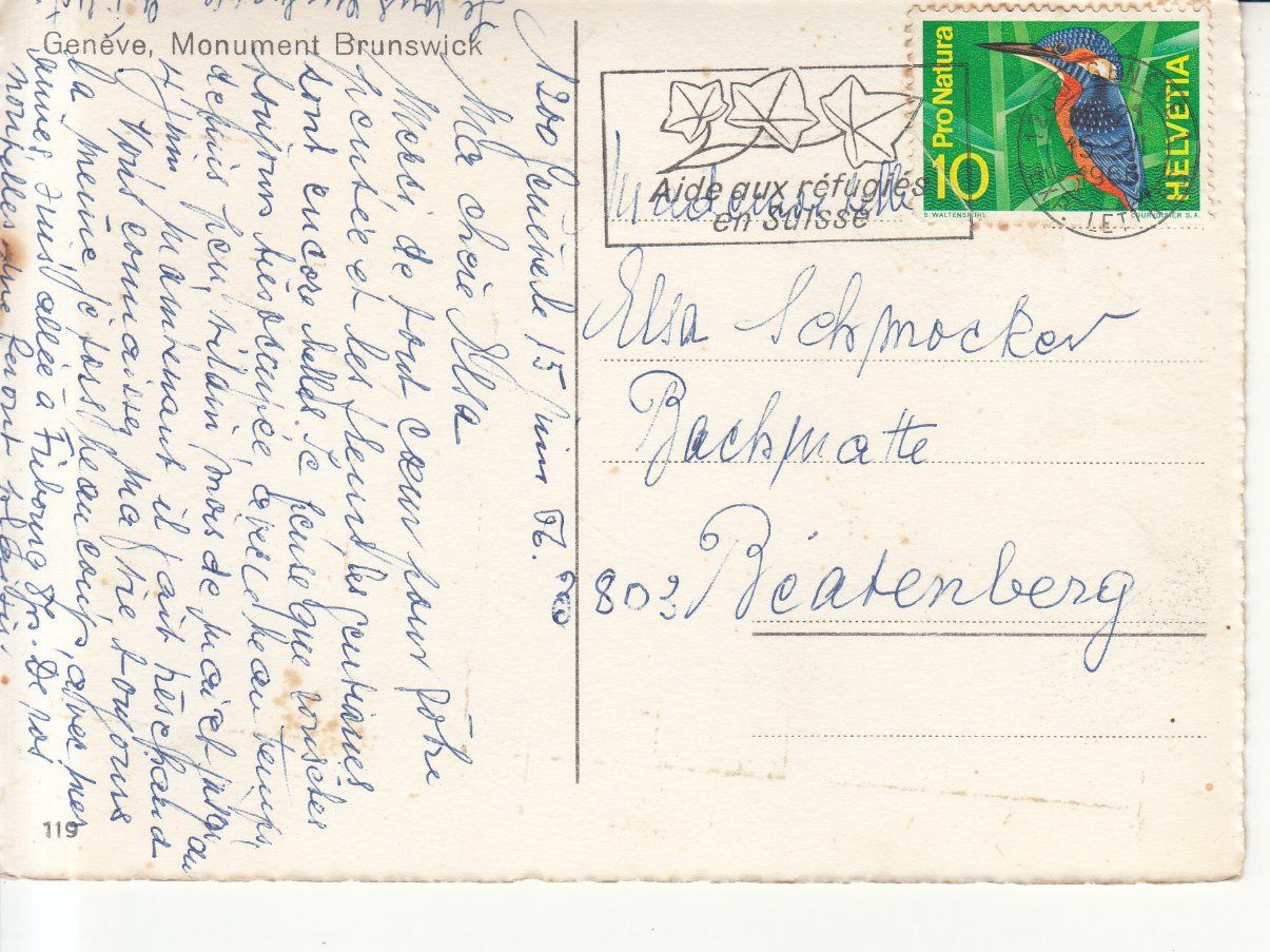 Cartoline postali: Genève Brunswick 1966 – Usato da Bürglen TG venduto da StampGraf 1