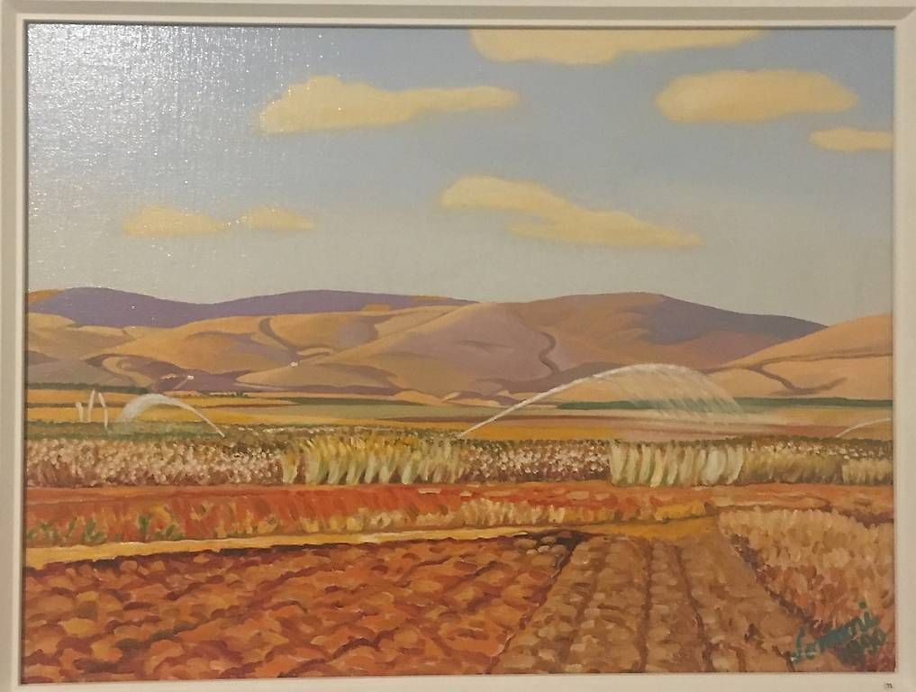 Dipinti: Fruchtbares Tal, Israel. Ölgemälde – Usato da Hausen am Albis venduto da WalterWood