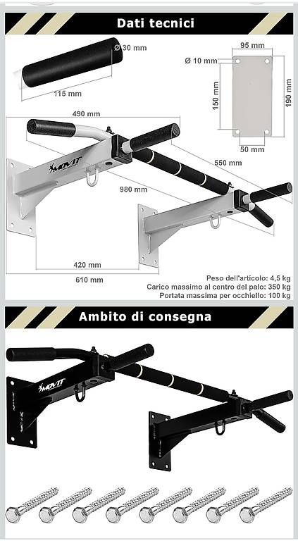 Hometrainer: Barra per trazioni professionale da parete – Usato da Losone venduto da mar_n5ds 2
